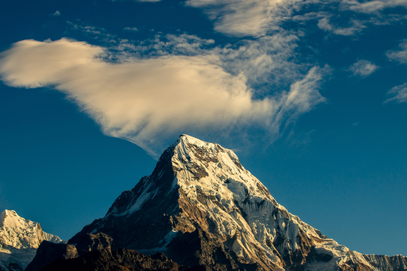 Blue sky mountain