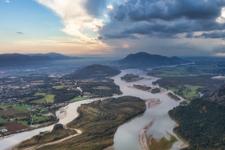 River aerial mountain