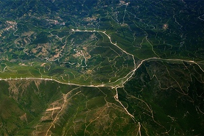 Ariel view river